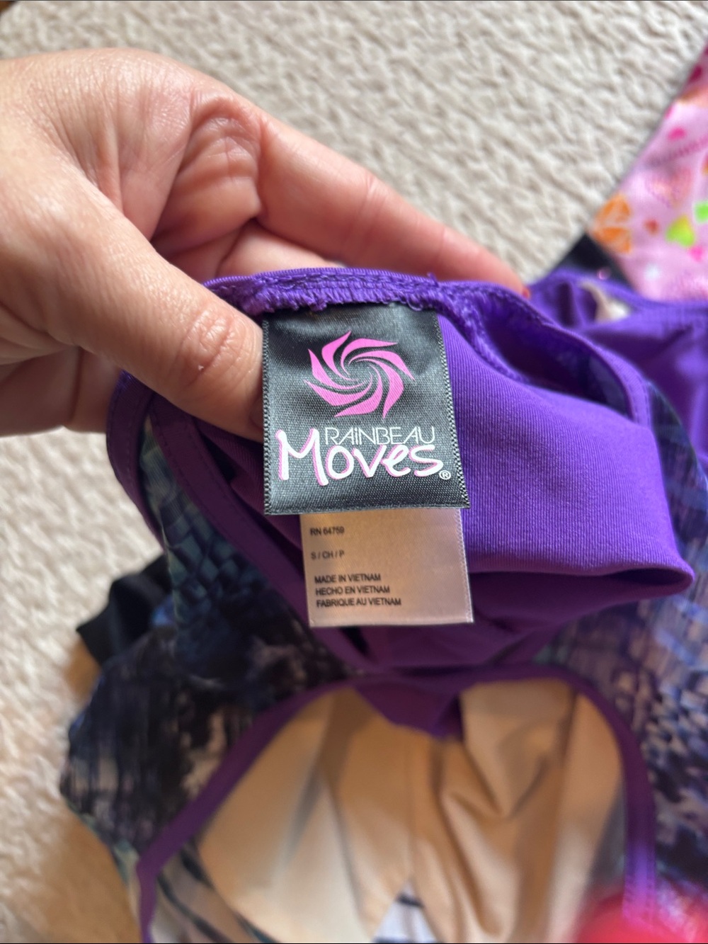 Girls Purple & Pink Gymnastics Leotards - Set of 3 - Picture 8 of 11
